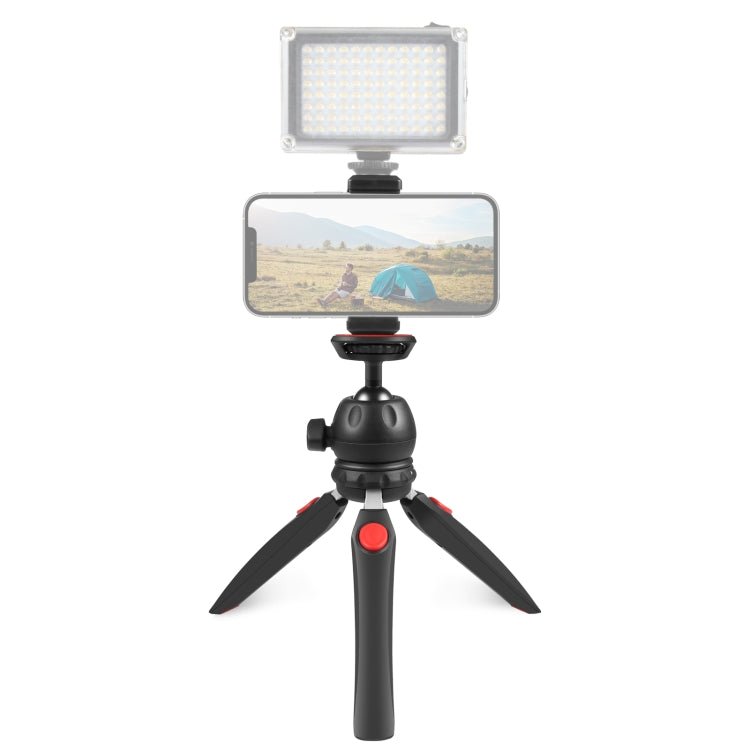 PULUZ Mini VLOG Live Stabilizer Stand Tripod with Phone Clamp for Smartphones (Red) - British D'sire Main image