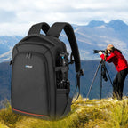 PULUZ Outdoor Portable Waterproof Scratch-proof Dual Shoulders Backpack Handheld PTZ Stabilizer Camera Bag with Rain Cover for Digital Camera, DJI Ronin-SC / Ronin-S (Black) - British D'sire