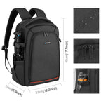 PULUZ Outdoor Portable Waterproof Scratch-proof Dual Shoulders Backpack Handheld PTZ Stabilizer Camera Bag with Rain Cover for Digital Camera, DJI Ronin-SC / Ronin-S (Black) - British D'sire