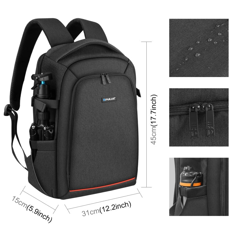 PULUZ Outdoor Portable Waterproof Scratch-proof Dual Shoulders Backpack Handheld PTZ Stabilizer Camera Bag with Rain Cover for Digital Camera, DJI Ronin-SC / Ronin-S (Black) - British D'sire
