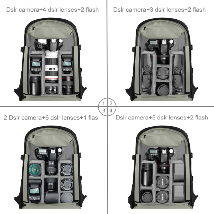 PULUZ Outdoor Portable Waterproof Scratch-proof Dual Shoulders Backpack Handheld PTZ Stabilizer Camera Bag with Rain Cover for Digital Camera, DJI Ronin-SC / Ronin-S (Black) Secondary image