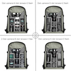 PULUZ Outdoor Portable Waterproof Scratch-proof Dual Shoulders Backpack Handheld PTZ Stabilizer Camera Bag with Rain Cover for Digital Camera, DJI Ronin-SC / Ronin-S (Black) - British D'sire