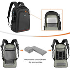 PULUZ Outdoor Portable Waterproof Scratch-proof Dual Shoulders Backpack Handheld PTZ Stabilizer Camera Bag with Rain Cover for Digital Camera, DJI Ronin-SC / Ronin-S (Black) - British D'sire
