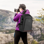 PULUZ Outdoor Portable Waterproof Scratch-proof Dual Shoulders Backpack Handheld PTZ Stabilizer Camera Bag with Rain Cover for Digital Camera, DJI Ronin-SC / Ronin-S (Black) - British D'sire