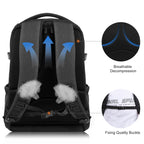 PULUZ Outdoor Portable Waterproof Scratch-proof Dual Shoulders Backpack Handheld PTZ Stabilizer Camera Bag with Rain Cover for Digital Camera, DJI Ronin-SC / Ronin-S (Black) - British D'sire