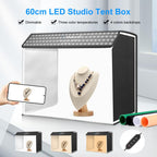 PULUZ Photo Studio Light Box Portable 60 x 40cm Cuboid Photography Studio Tent Kit with 4 Color Backdrops (EU Plug) - British D'sire