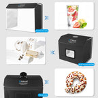 PULUZ Photo Studio Light Box Portable 60 x 40cm Cuboid Photography Studio Tent Kit with 4 Color Backdrops (EU Plug) - British D'sire