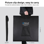 PULUZ Photo Studio Light Box Portable 60 x 60 x 60 cm Light Tent LED 5500K White Light Dimmable Mini 36W Photography Studio Tent Kit with 6 Removable Backdrops (Black Orange White Green Blue Red)(EU Plug) - British D'sire