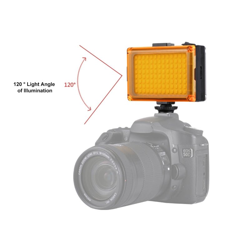 PULUZ Pocket 104 LED 1800LM Professional Vlogging Photography Video & Photo Studio Light with White and Orange Magnet Filters Light Panel for Canon, Nikon, DSLR Cameras - British D'sire