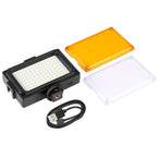 PULUZ Pocket 104 LED 1800LM Professional Vlogging Photography Video & Photo Studio Light with White and Orange Magnet Filters Light Panel for Canon, Nikon, DSLR Cameras - British D'sire