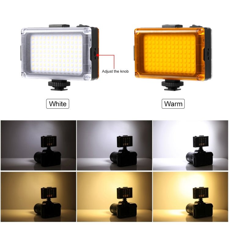 PULUZ Pocket 104 LED 1800LM Professional Vlogging Photography Video & Photo Studio Light with White and Orange Magnet Filters Light Panel for Canon, Nikon, DSLR Cameras - British D'sire