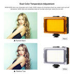 PULUZ Pocket 104 LED 1800LM Professional Vlogging Photography Video & Photo Studio Light with White and Orange Magnet Filters Light Panel for Canon, Nikon, DSLR Cameras - British D'sire