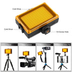 PULUZ Pocket 104 LED 1800LM Professional Vlogging Photography Video & Photo Studio Light with White and Orange Magnet Filters Light Panel for Canon, Nikon, DSLR Cameras - British D'sire