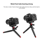 PULUZ Pocket Mini Metal Desktop Tripod Mount with 360 Degree Ball Head for DSLR & Digital Cameras, Adjustable Height: 11-21cm - British D'sire