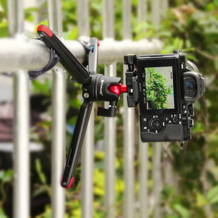 PULUZ Pocket Mini Metal Desktop Tripod Mount with 360 Degree Ball Head for DSLR & Digital Cameras, Adjustable Height: 11-21cm - British D'sire