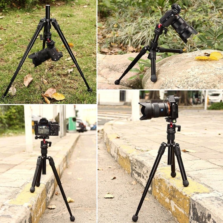 PULUZ Pocket Mini Microspur Photos Magnesium Alloy Tripod Mount with 360 Degree Ball Head for DSLR & Digital Camera, Adjustable Height: 24.5-57cm, Load Max: 3kg - British D'sire