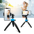 PULUZ Pocket Mini Tripod Mount with 360 Degree Ball Head for Smartphones, GoPro, DSLR Cameras(Blue) - British D'sire