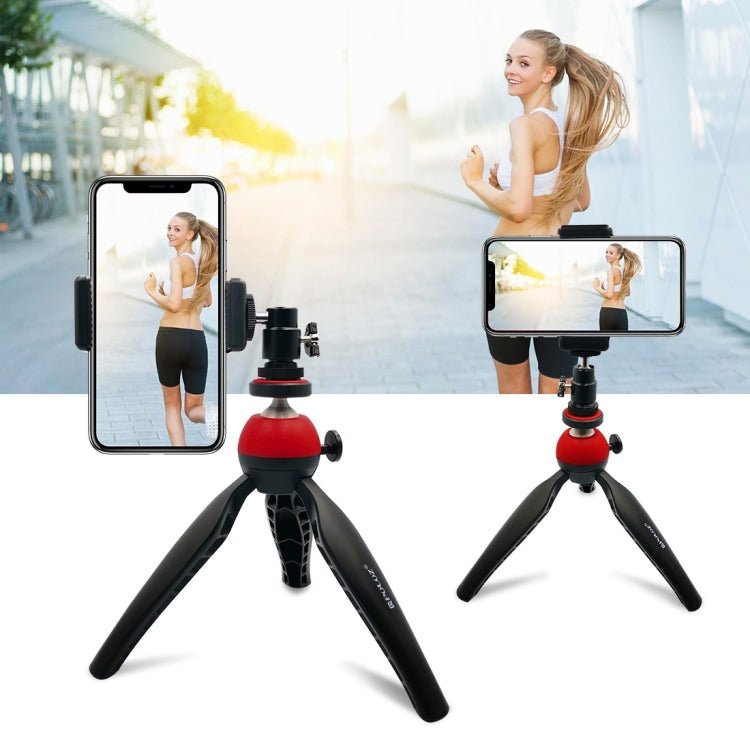PULUZ Pocket Mini Tripod Mount with 360 Degree Ball Head for Smartphones, GoPro, DSLR Cameras(Red) - British D'sire
