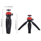 PULUZ Pocket Mini Tripod Mount with 360 Degree Ball Head for Smartphones, GoPro, DSLR Cameras(Red) - British D'sire