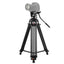 PULUZ Professional Heavy Duty Video Camcorder Aluminum Alloy Tripod with Fluid Drag Head for DSLR / SLR Camera, Adjustable Height: 80-160cm(Black) - British D'sire
