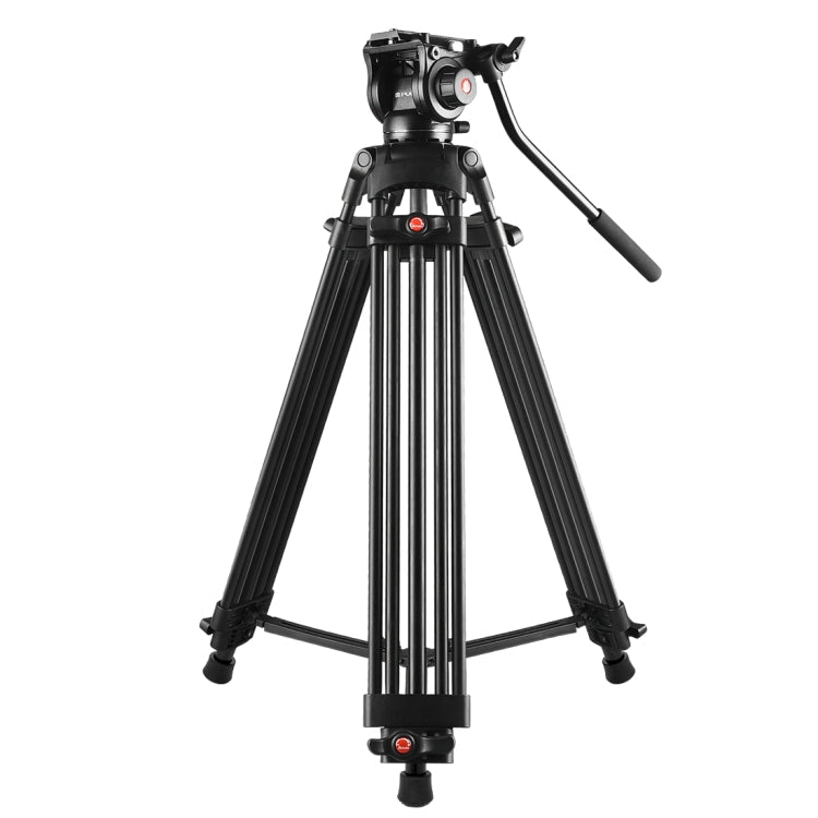 PULUZ Professional Heavy Duty Video Camcorder Aluminum Alloy Tripod with Fluid Drag Head for DSLR / SLR Camera, Adjustable Height: 80-160cm(Black) Secondary image