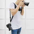 PULUZ Quick Release Double Shoulder Harness Soft Pad Decompression Foam Strap Belt for DSLR Digital Cameras - British D'sire