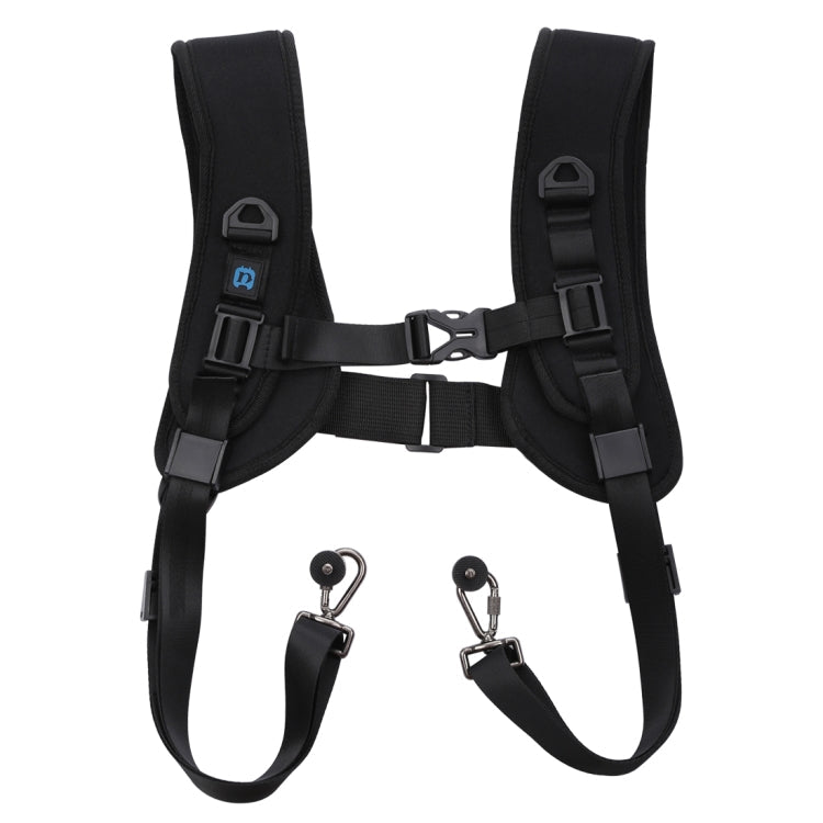 PULUZ Quick Release Double Shoulder Harness Soft Pad Decompression Foam Strap Belt for DSLR Digital Cameras - British D'sire