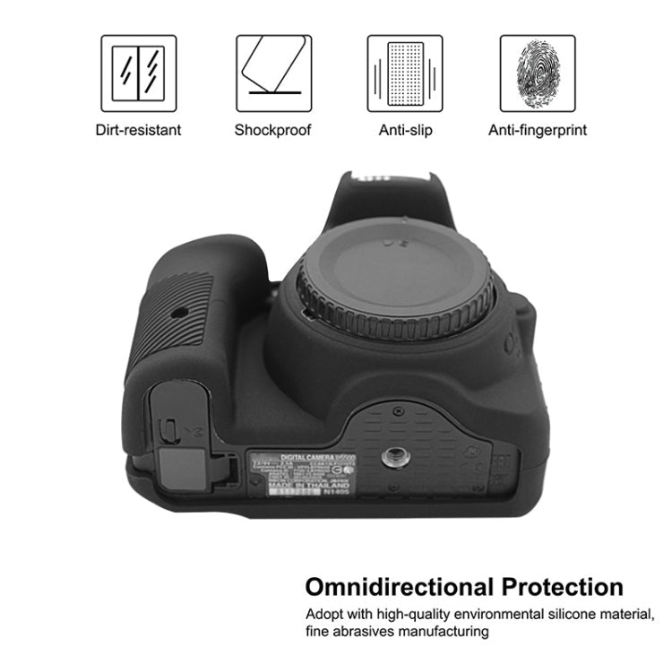 PULUZ Soft Silicone Protective Case for Nikon D5500 / D5600(Black) - British D'sire