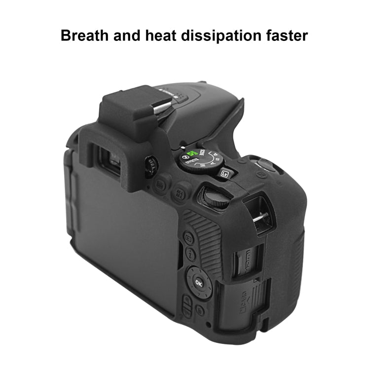 PULUZ Soft Silicone Protective Case for Nikon D5500 / D5600(Black) - British D'sire
