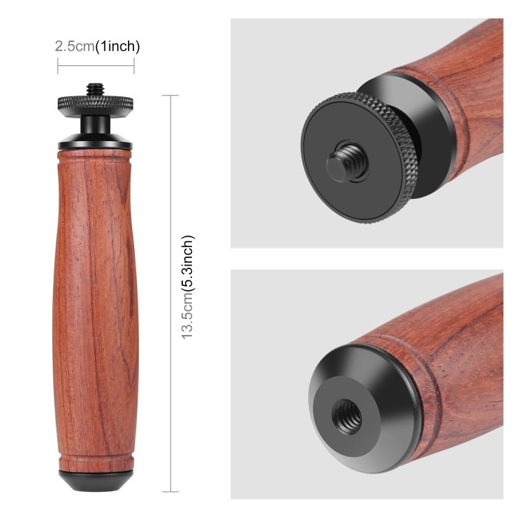 PULUZ Wooden Handle Camera Grip Stabilizer Handgrip - British D'sire