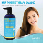 PURA D'OR Hair Thinning Therapy Shampoo - Thicker Hair, Healthier You - Hair Loss Treatments - British D'sire