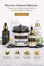 Pure Activated Clay Charcoal Face Mask - Deep Cleanse and Detox - 100% Natural & Organic - 250g - AMMURI PURE ACTIVATED CHARCOAL MUD MASK - British D'sire
