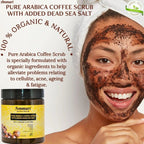 Pure Arabica Coffee Scrub - Organic Cellulite, Acne Treatment, Anti - Aging, 100% Natural - Arabica Coffee Scrub Face Mask - British D'sire