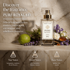 Pure Royal 841 Women’s Perfume 50 ml – Modern Floral, Top Notes Bergamot & Cypress, Iris & Musk - EDP SPRAY - British D'sire