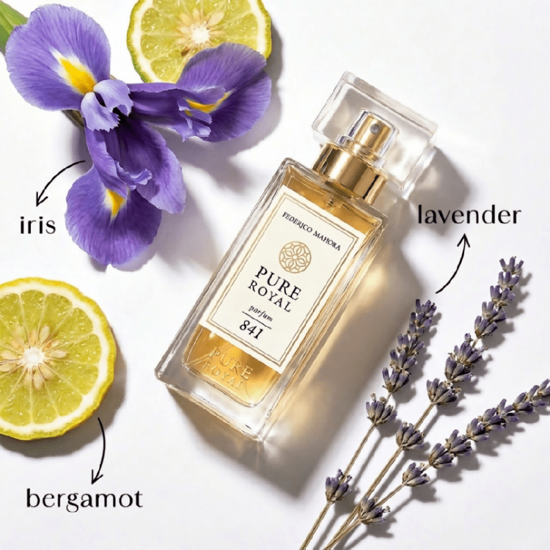 Pure Royal 841 Women’s Perfume 50 ml – Modern Floral, Top Notes Bergamot & Cypress, Iris & Musk Secondary image