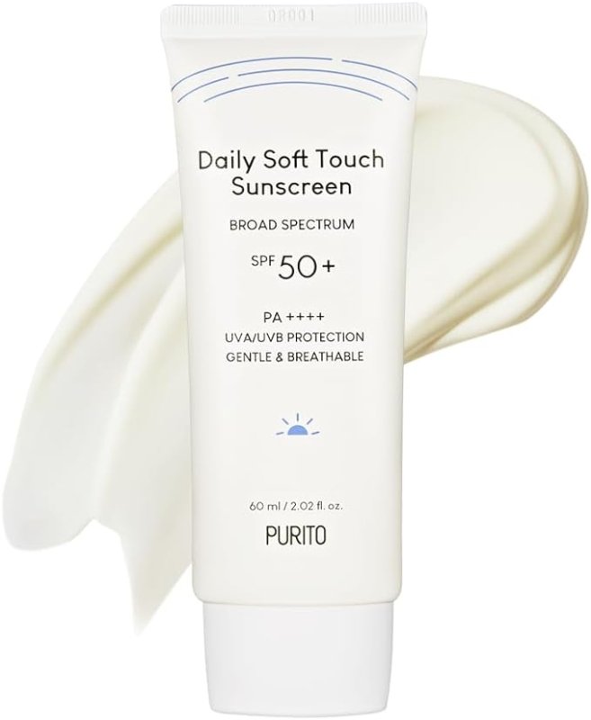 PURITO Daily Soft Touch Sunscreen 60ml / 2.02 fl. oz. SPF 50+ PA ++++ safe ingredients, broad-spectrum, calm, soothing, Vegan, cruelty-free - British D'sire Main image