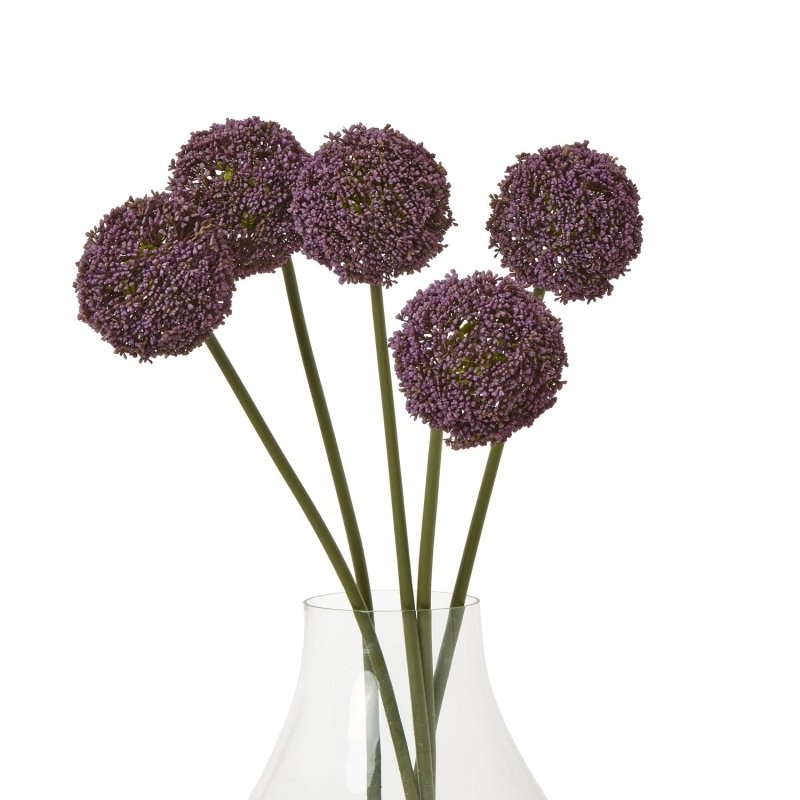 Purple Allium Stem Artificial Flower Stem - Artificial Plants & Trees - British D'sire