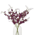 Purple Cymbidium Spray Artificial Flower Stem - Artificial Plants & Trees - British D'sire