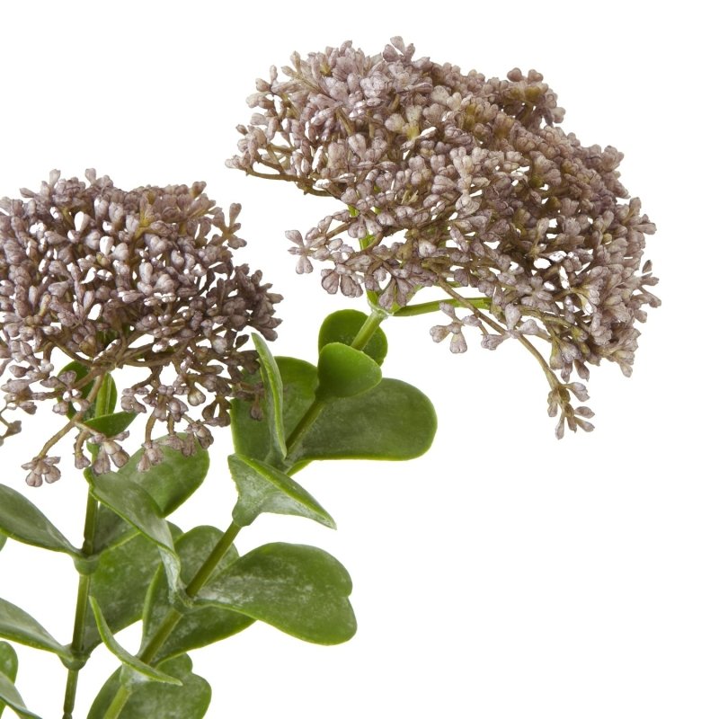 Purple Sedum Spray Artificial Flower Stem - Artificial Plants & Trees - British D'sire