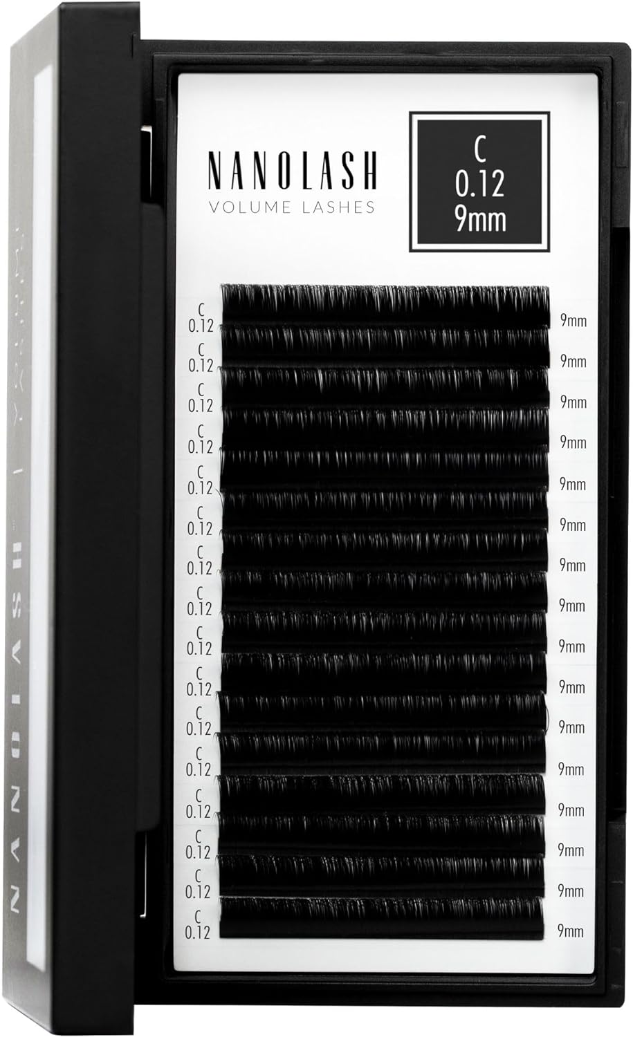 Nanolash Volume Lashes - false lashes for professional eyelash extensions, volume eyelash extensions (0.12 C, 9mm) Main image