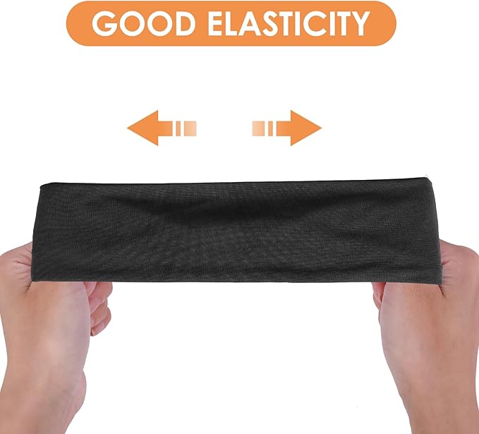 Qianyu 2 Pieces Sports Headbands for Kids Breathable Sweatbands Soft Humidity Wicking Elastic Sweat Soccer Baseball Hairbands Athletic Accessories Secondary image