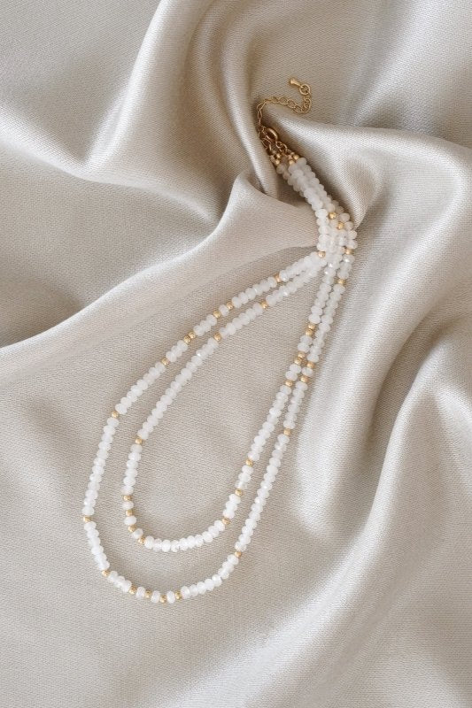 Quartz Double Layered Necklace - Necklaces - British D'sire