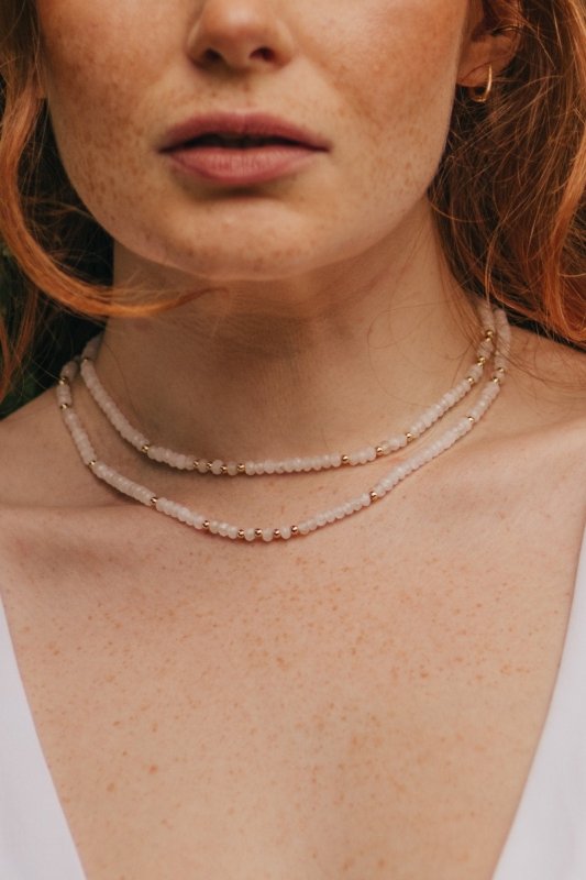 Xander Kostroma- Clear Quartz Double-Layer Necklace –14ct Gold-Plated, Master Healer Stone -Elevate energy levels, boost immune function, and bring balance to the body Secondary image