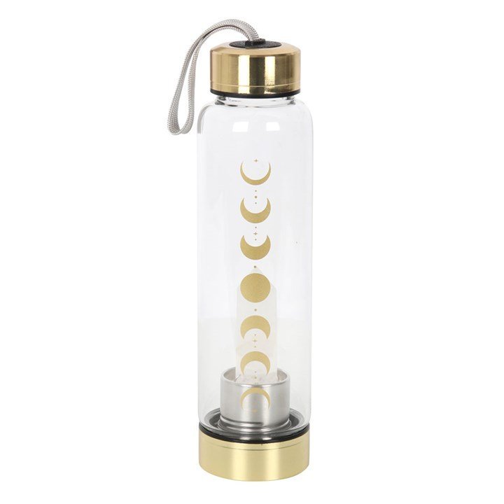 Quartz Moon Phase Glass Water Bottle - British D'sire