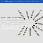 QUICKO T12 - KU Black Welding Lead - free Soldering Iron Tip - British D'sire