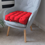 Quilted 9 Button Seat Pad Cushion Booster 100% Cotton Cover 45cm Square - British D'sire