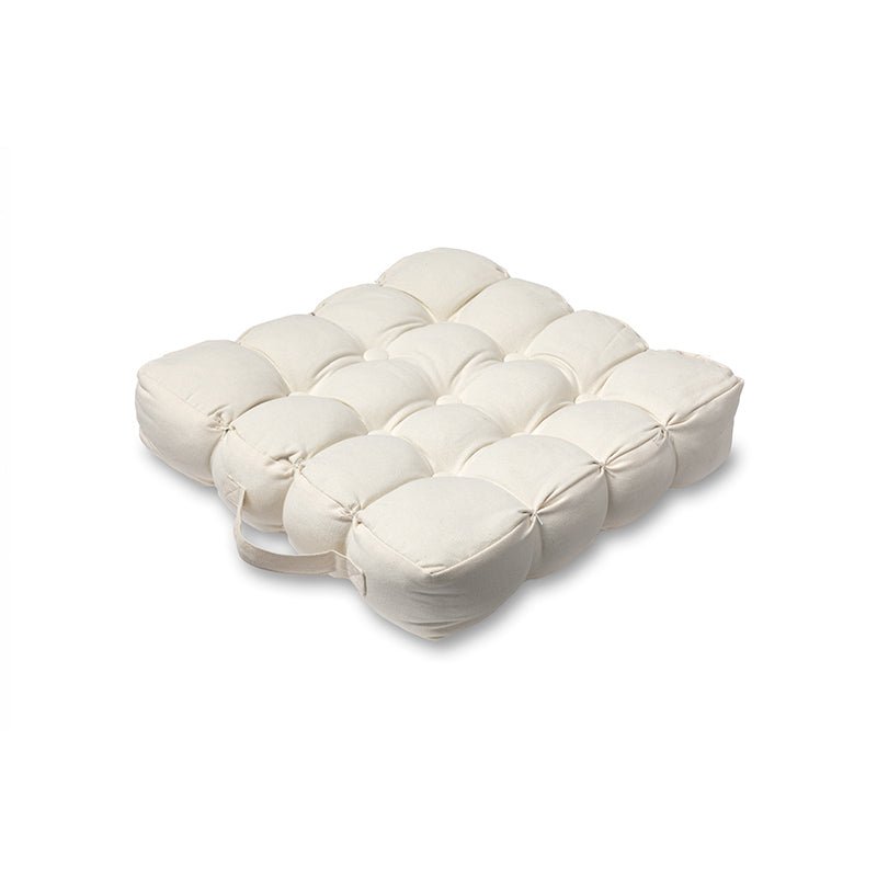 Quilted 9 Button Seat Pad Cushion Booster 100% Cotton Cover 45cm Square - British D'sire