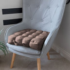 Quilted 9 Button Seat Pad Cushion Booster 100% Cotton Cover 45cm Square - British D'sire