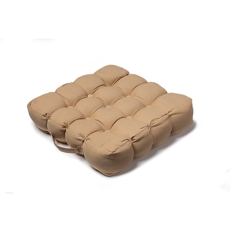 Quilted 9 Button Seat Pad Cushion Booster 100% Cotton Cover 45cm Square - British D'sire