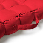 Quilted 9 Button Seat Pad Cushion Booster 100% Cotton Cover 45cm Square - British D'sire